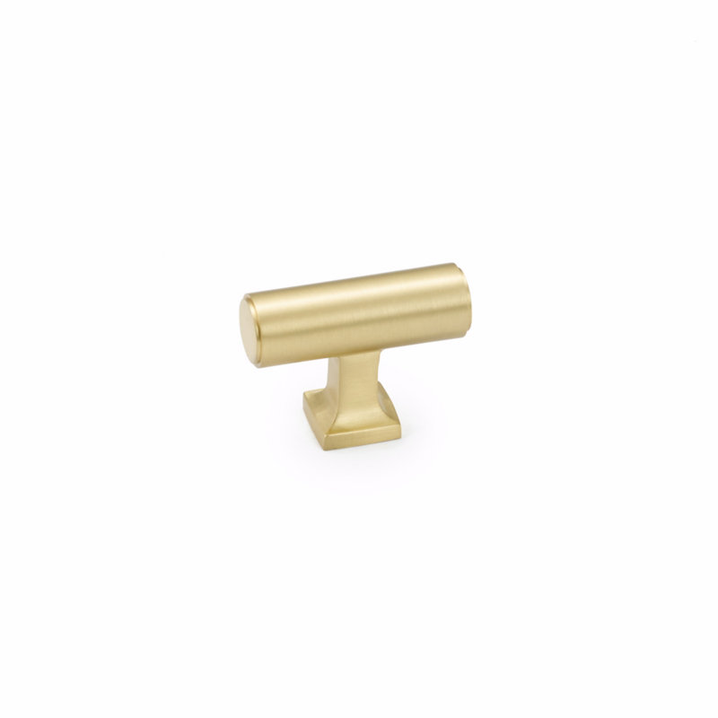 Haniburton Cylindrical Knob, Satin Brass