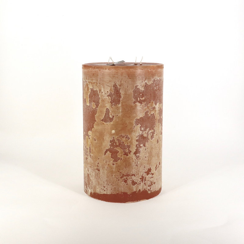 Unscented Pillar Candle, Cognac