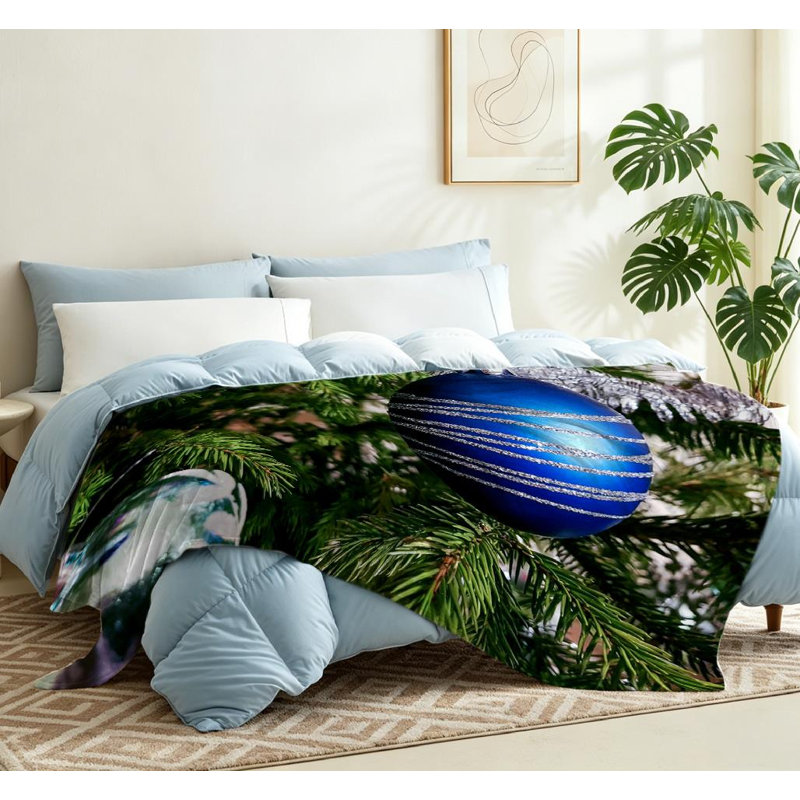 Jeté en flanelle dorée ultra douce, jouet de Noël imprimé sur un côté, Throw 50" x 60"