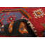 Tapis décoratif en laine de conception unique noué à la main des années 1980 4 pi 11 po x 9 pi 10 po Cyarra