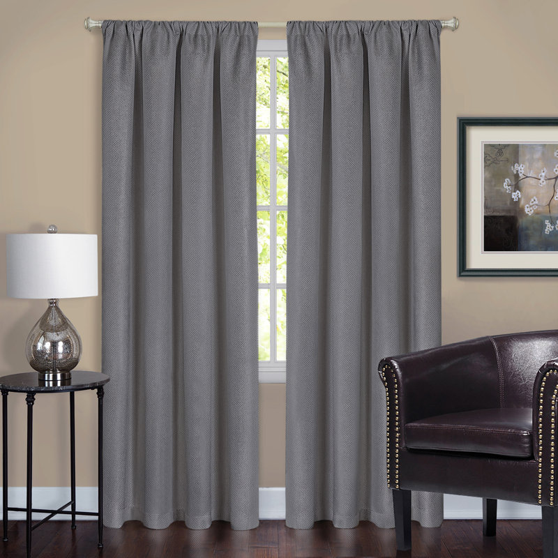 York Blackout Curtain Single Panel, Teal, 52"W x 84"L