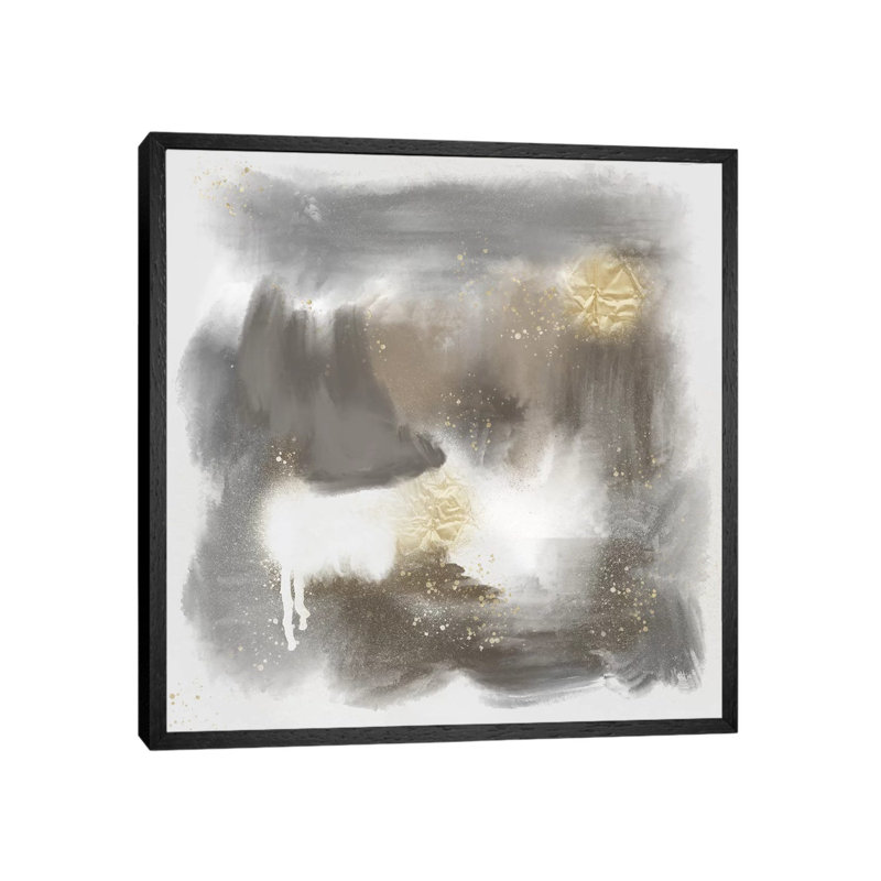 Spotty Abstract II by Marcus Prime - Painting on Canvas, 66.04cm H x 66.04cm W x 3.81cm D, Black Framed