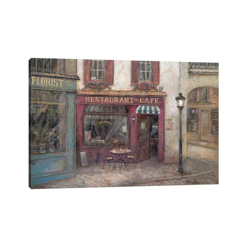 «Table for Two» par Ruane Manning - reproduction d'art, Aucun mat, H 8 po x l 12 po x P 0,75 po, Toile tendue