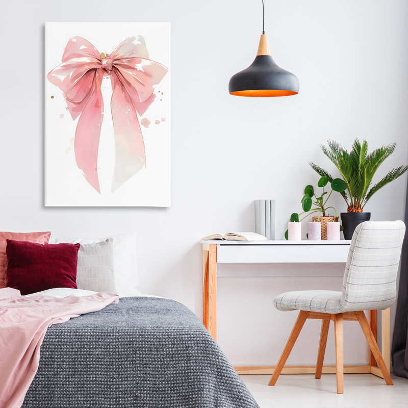 Modern Modern Elegant Bow Canvas, design par Creative Studio, H 30 po x l 20 po