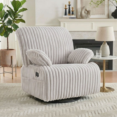 Corduroy Upholstered Manual Living Room Recliner