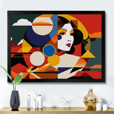 Portrait coloré de femme II - femme avant-garde, art mural sur toile
