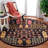 Donnett Southwestern Handmade Tufted Wool Black/Red Area Rug-792174672