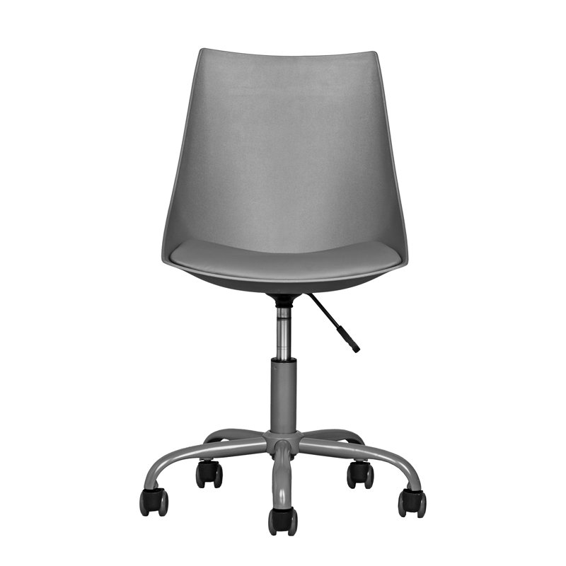 Chaise de travail en similicuir, Gris foncé