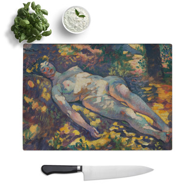 Nude Woman Sleeping by Henri-Edmond Cross Chopping Board