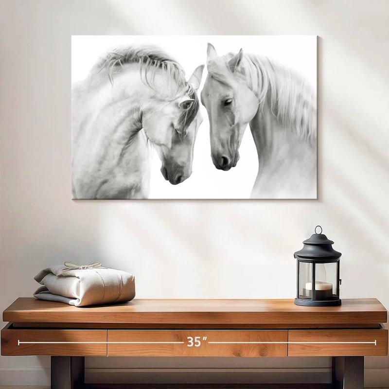 Horses Courting, 16" H x 24" W