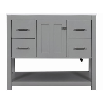 36'' Single Bathroom Vanity with Ceramic Top