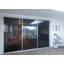 Cloison 3 panneaux coulissants en verre fumé avec structure en aluminium Silent Glide-49164196-49164192