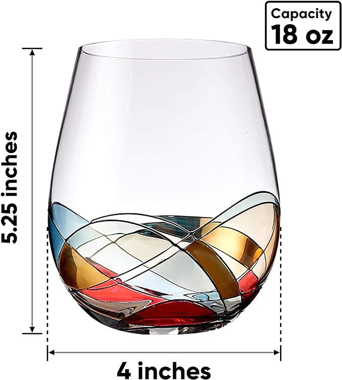 2 pièces 18 oz. Ensemble de verrerie