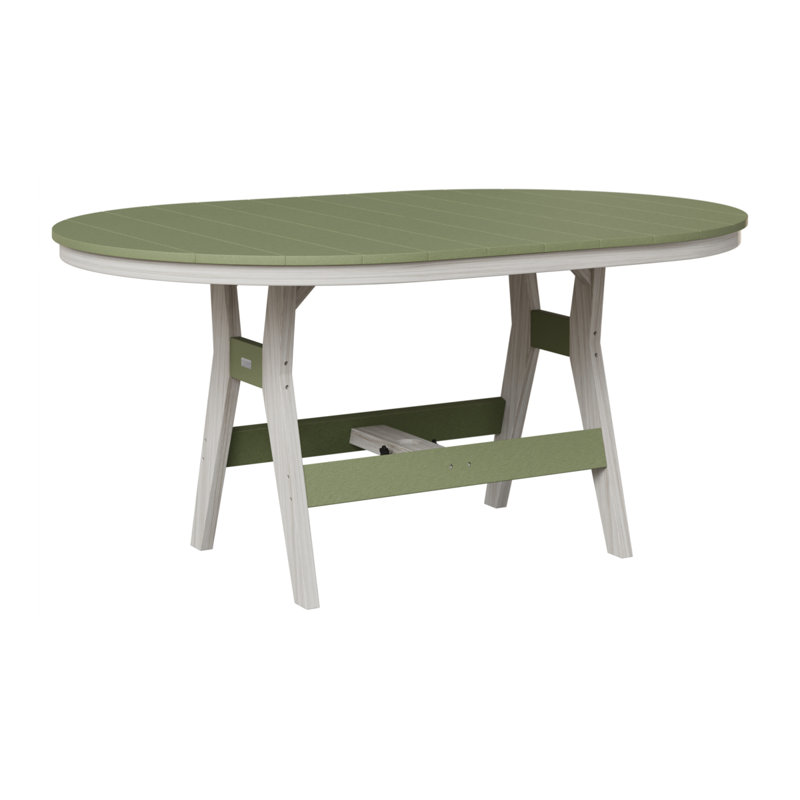 Table Oblong à hauteur de comptoir 64 "Berlin Gardens Harbor, 35.5" H x 64" W x 44" D, Sauge, Coquille de mer