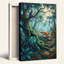 «Red Fox and Owl in Misty Forest with Glowing Mushroom», art mural sur toile-133459730