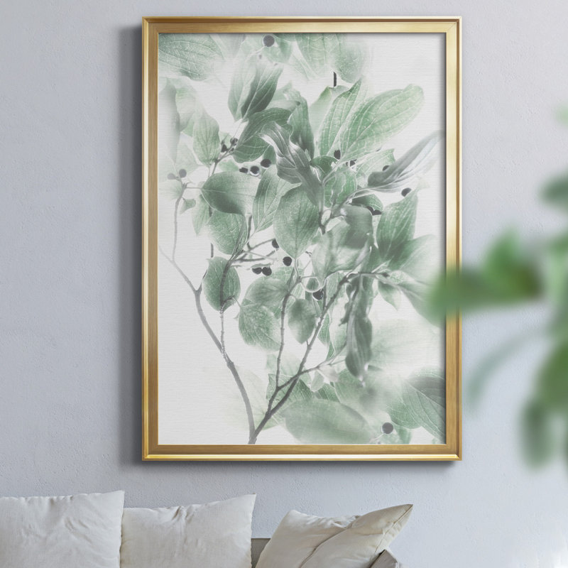 «Berry Blush I» par J Paul, reproduction d'art graphique sur toile encadrée, H 26,5 po x l 36,5 po x P 1,5 po, Doré