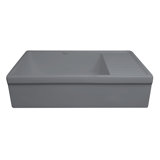 Fireclay Reversible Sink with Integral Drainboard and Decorative 2 ½" Lip on Both Sides