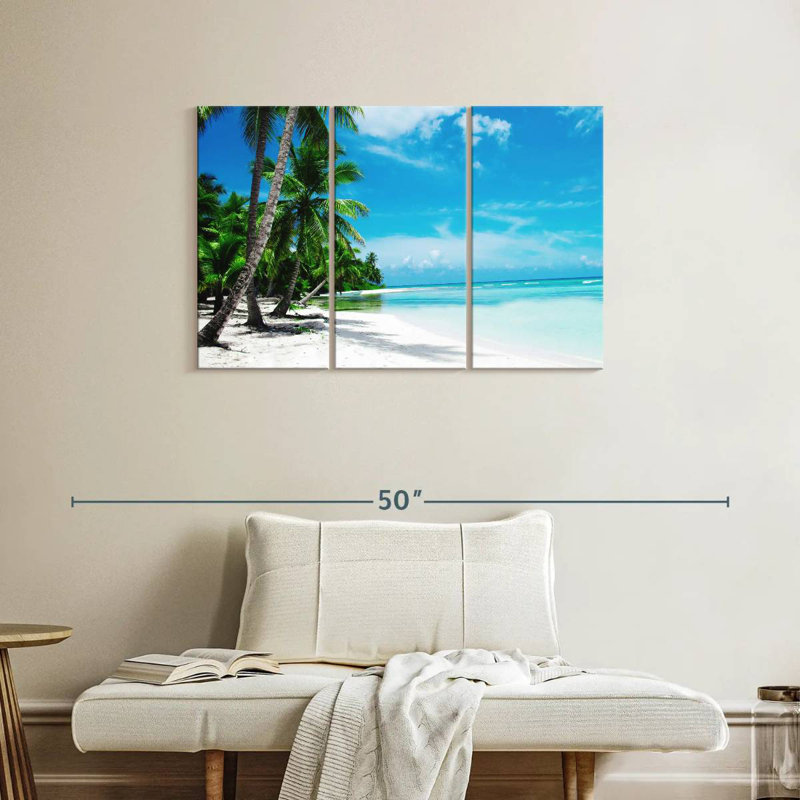 Gillard Beach Triptych, 24" H x 38" W