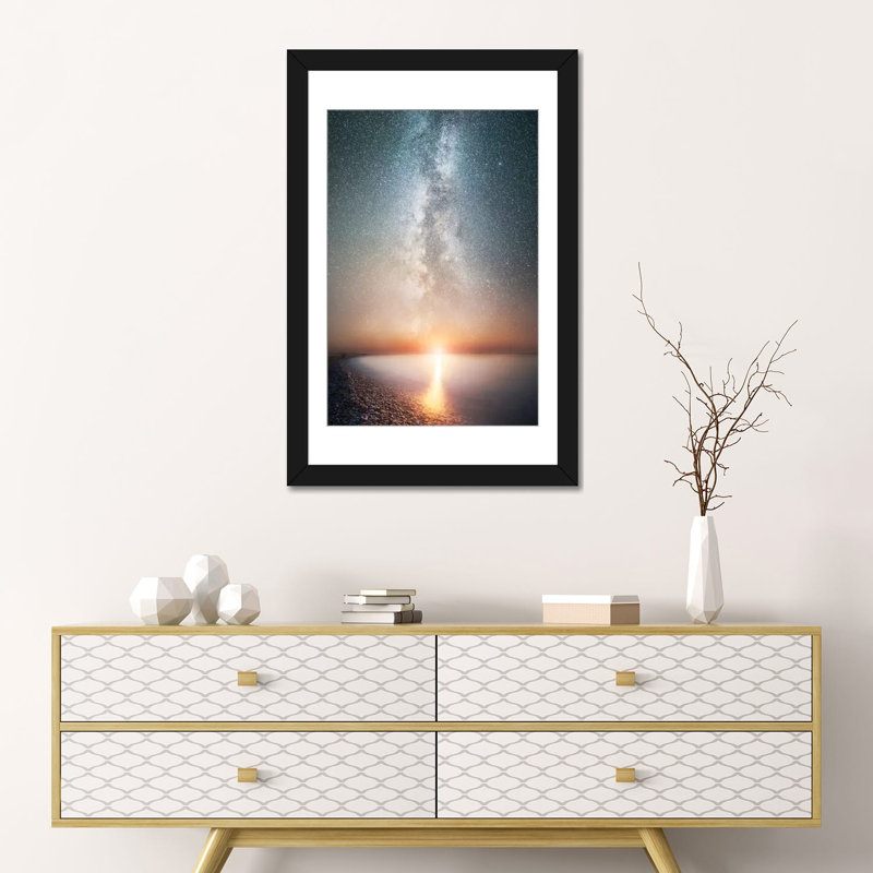 « réfléchissant infinity », impression sur toile, H 32 po x l 24 po x P 1 po, Papier d'art encadré noir