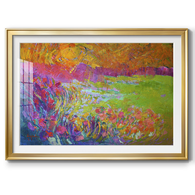 Meadowlands - Cadre encadré avec biseauté mat et verre, Or, H 27 po x l 39 po x P 1,5 po