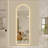 65" x 21" LED Full Length Wall Mirror, Symmetrical Arch Design with Frosted Glass Border, Dimmable 3 Color Temperature Lighting, Copper-Free Silver Glass, Hardwired or Plug-In