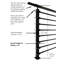 Ensemble complet de rampe de garde-corps moderne et réglable pour escaliers, balcons et terrasses-86192380