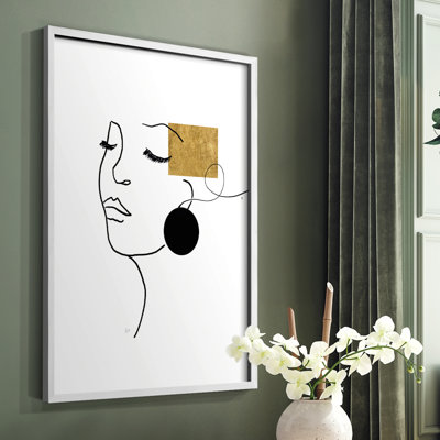 Shapes and Lines II Framed Print - Solid Wood