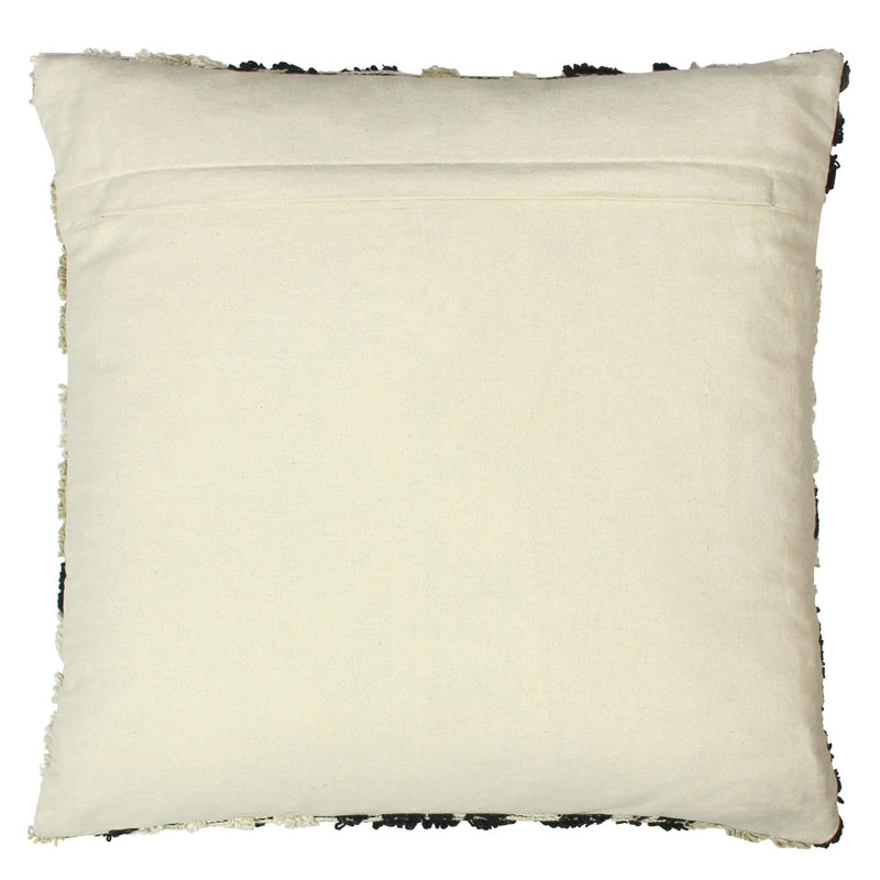 Floral Square Cushion, 45cm H x 45cm W x 16cm D, Natural/Black