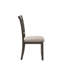 Ensemble de 2 chaises d'appoint en tissu beige et gris vieilli Claudia II