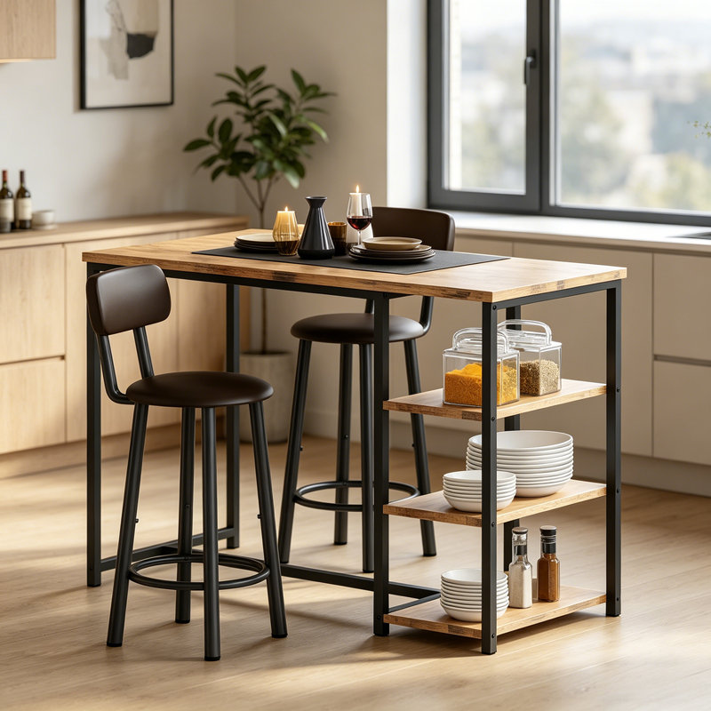 Sweetbriar 23.6 L x 41.3 W Dining Set, Weathered Grey/White