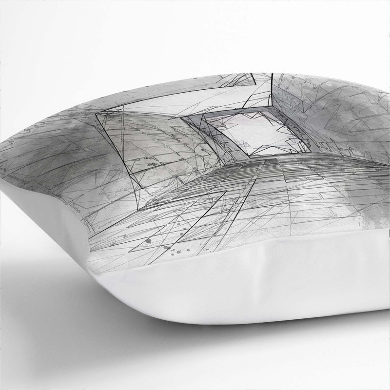 Square Cushion, 55cm H x 55cm W x 20cm D, White