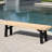 Weather- Wood Bench With Lovely Slat Design And Durability Gorgeous Panels