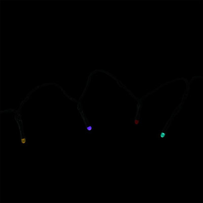 15 lumières de Noël micro DEL multicolores - fil vert 5,7 pi