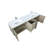 Lancy 80 in W x 20 in D Double Bath Vanity Top and Faucet Set-113282156
