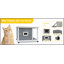 Maison d'extérieur pour chat avec toit imperméable, fenêtres ventilées et support en métal robuste - Abri pour animaux spacieux et élégant pour chats