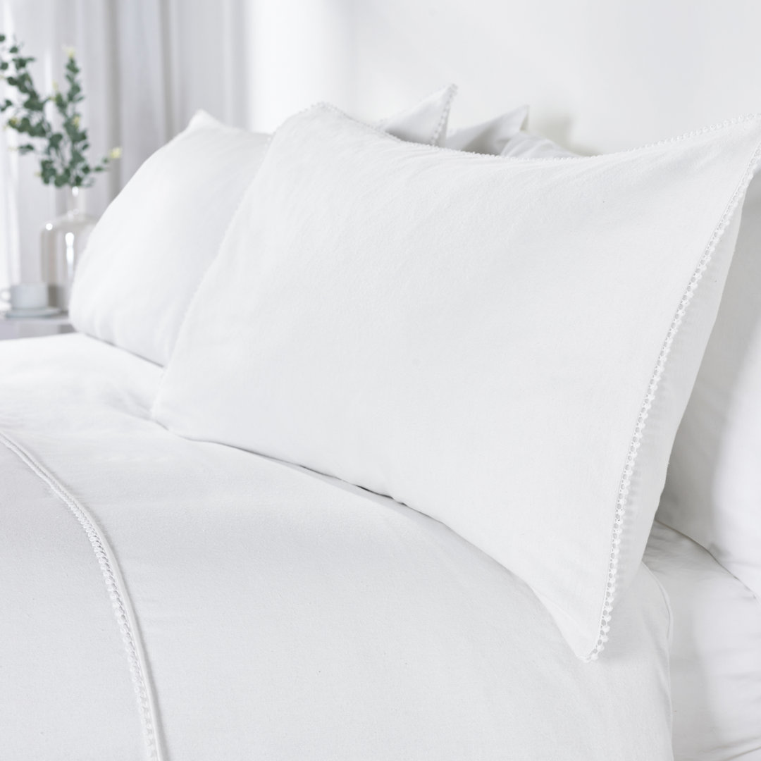Brushed Pom Pom Cotton Duvet Cover Set