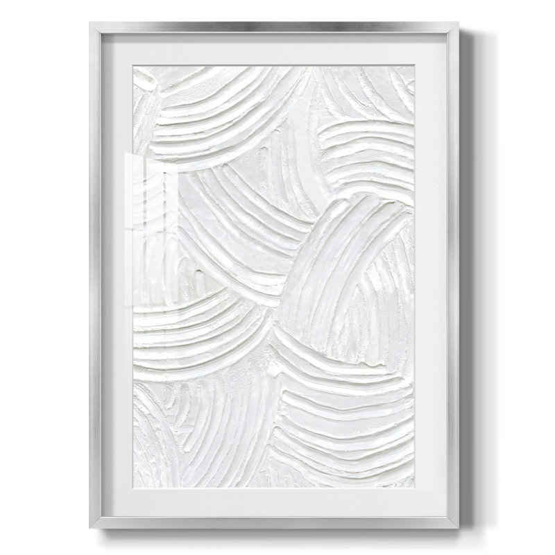 Charcoal Remnants II - Toile tendue avec châssis, Argent argent