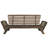 Outdoor Adjustable Patio Wooden Daybed Sofa Chaise Lounge with Cushions for Small Places-1025222516