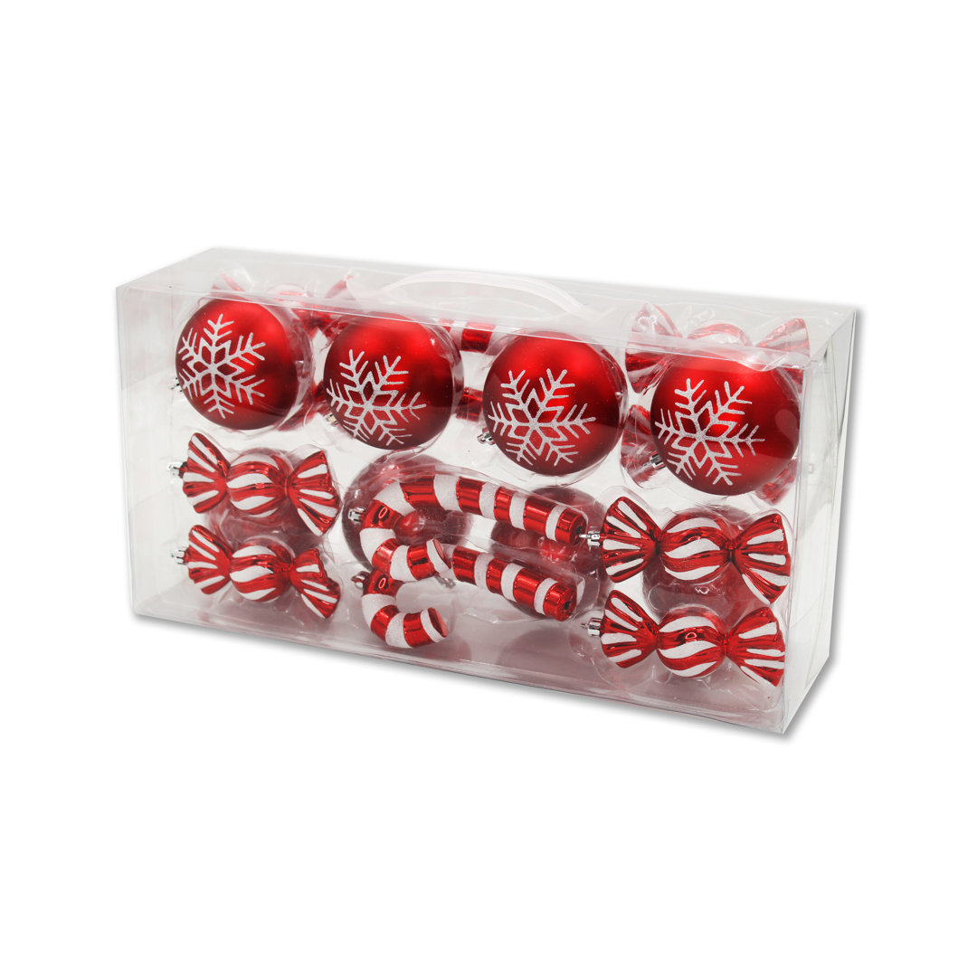 Arctic 20 Piece Assorted Holiday Shaped Ornament Set Queens of Christmas 