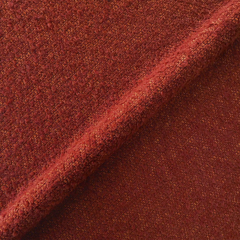 Tissu Boucle Marl, Brique