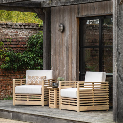 Wicker 2 - Person Garden Lounge Set with Cushions