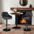 Eastway Swivel Upholstered Adjustable Height Counter Stool with Metal Frame-1761567359