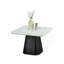 Ensemble de tables 3 pièces de style contemporain 1 table basse carrée 2 tables de bout carrées en faux marbre doux aux bords arrondis du salon principal au fini noir