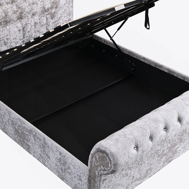 Grand lit de rangement tapissier Hartfried