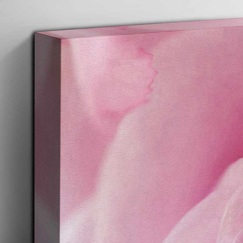 Flower Pink Rose Photographic - Wrapped Canvas, 70cm H x 100cm W