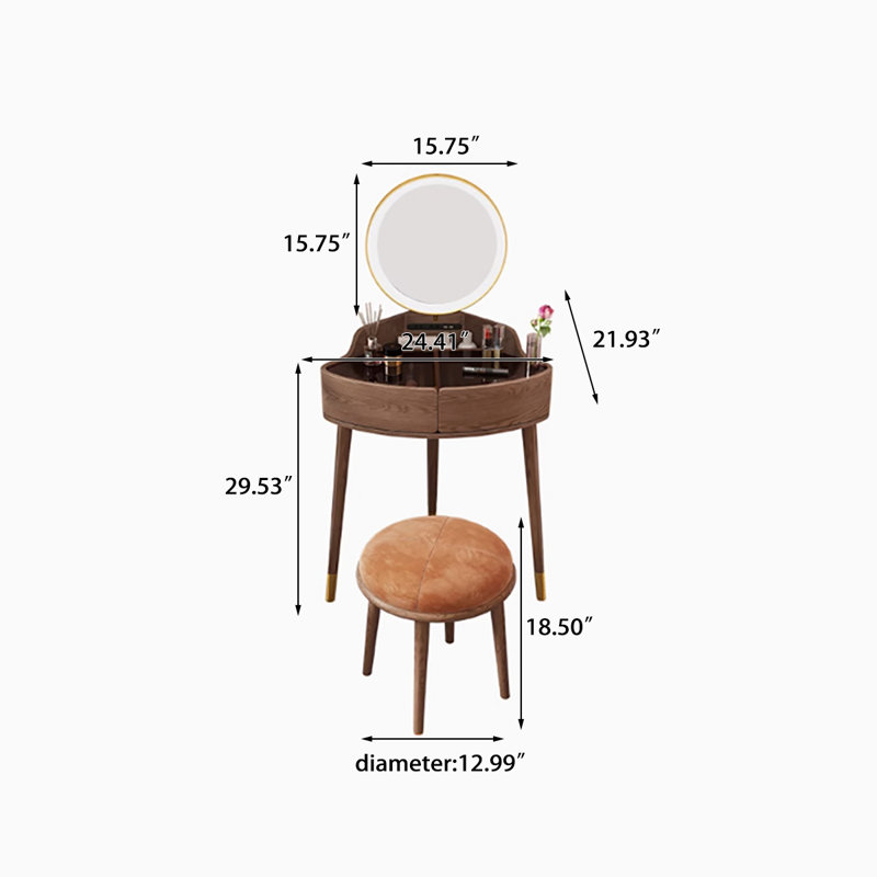 Simple Flip-top Multi-functional Makeup Table