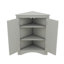Armoire de rangement autoportante triangulaire pour la salle de bain, avec tablettes réglables, idéale pour la cuisine à domicile-11174592