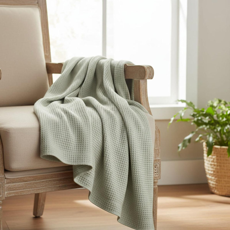 Couverture simple (1 pièce), vert sauge, 90" L x 66" W, Sage Green