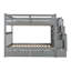 Lit superposé double au-dessus de double avec tablettes et 6 tiroirs de rangement-1450741678
