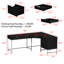 Bureau en L 70,9 po avec 4 tiroirs